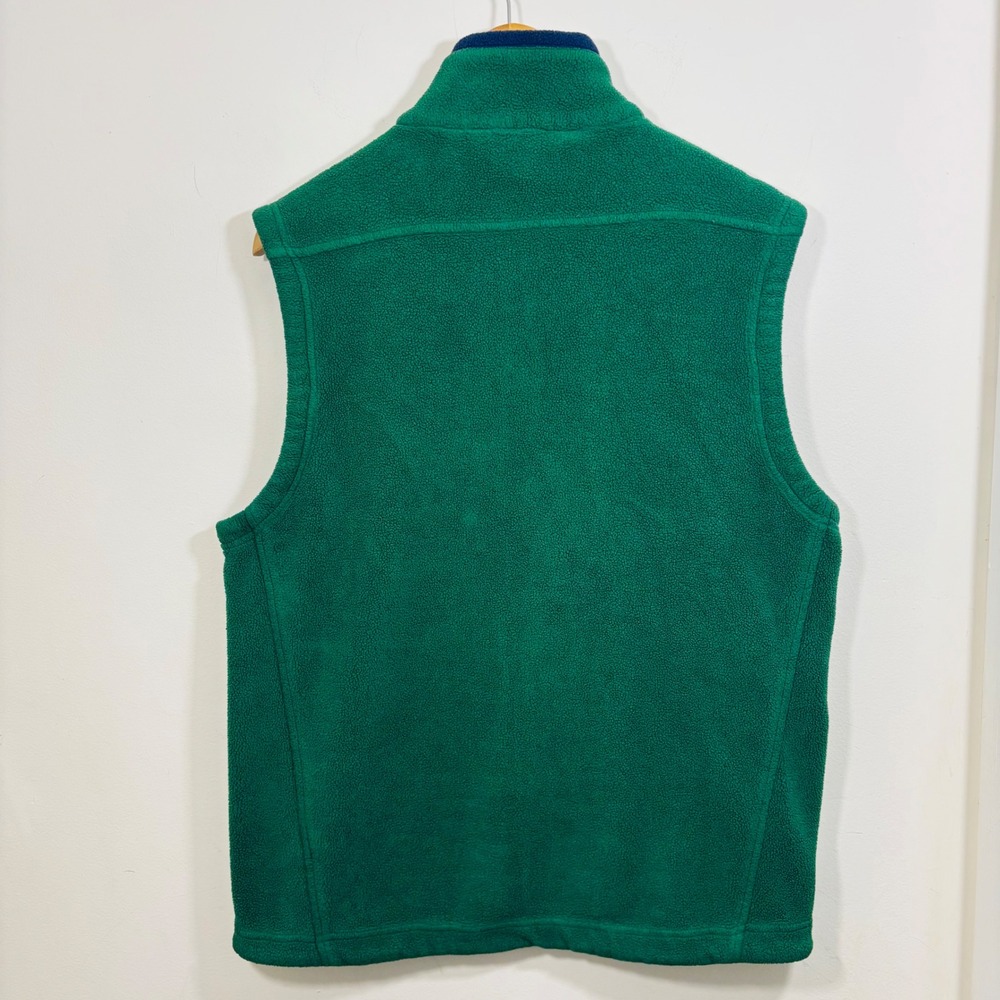 Polo Ralph Lauren Green Fleece Vest Men's Size M Full Zip Pony Logo Side Pockets - Picture 5 of 9